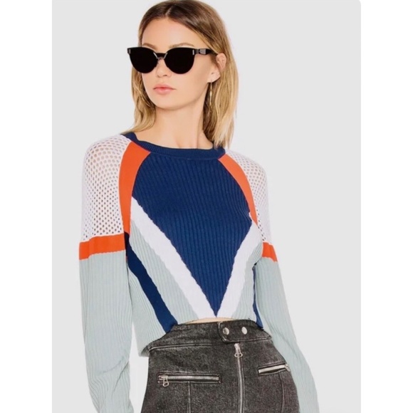Rag & Bone Lark Colorblock Ribbed Crewneck Sweater, NWOT, SP - Picture 1 of 12